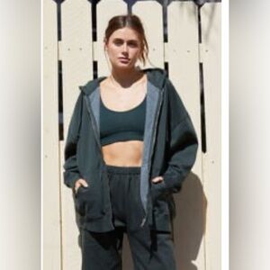 Matching Set John Galt Brandy Dark Green Zip Hoodie Sweatshirt Rosa Sweatpant